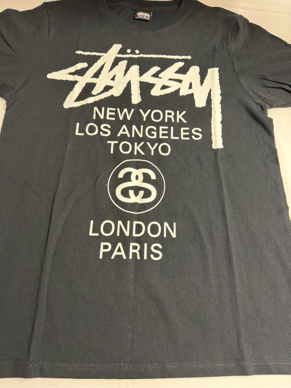 Stussy Black Logo Cities Short-Sleeve Men's T-Shirt
